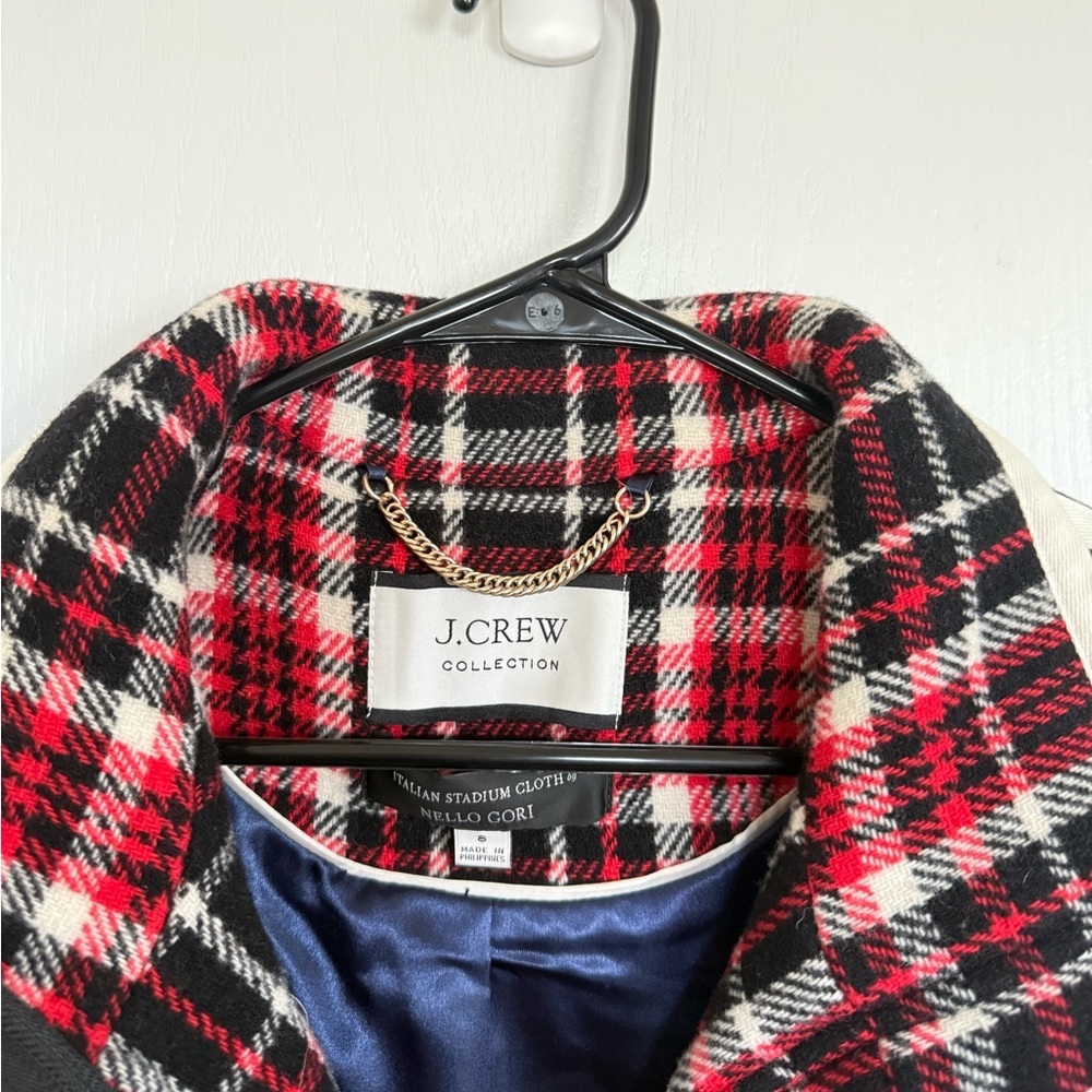 J. Crew Collection Car Coat In Winter Plaid Italian Stadium-Cloth Wool - Picture 6 of 11